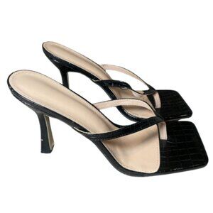 Chic Black Kitten Heels from Zara | Size 9 | Elegant & Versatile for